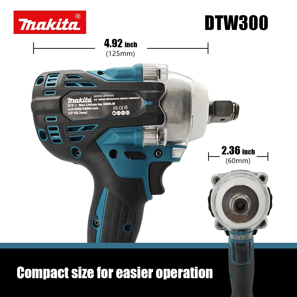 For Makita 18V Battery DTW300  - đánh giá và giá Makita Drill Dtw300